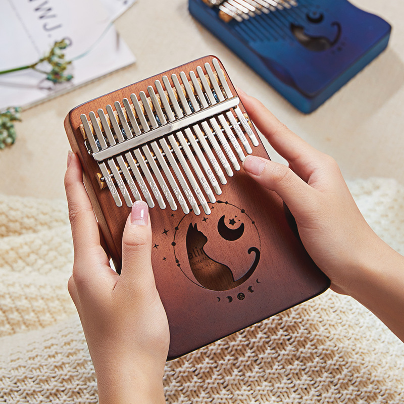 Kalimba 17 keys Professional Kalimba Thumb Piano Solid Wood Veneer Keyboard Musical Instrument Finger Piano Christmas Present