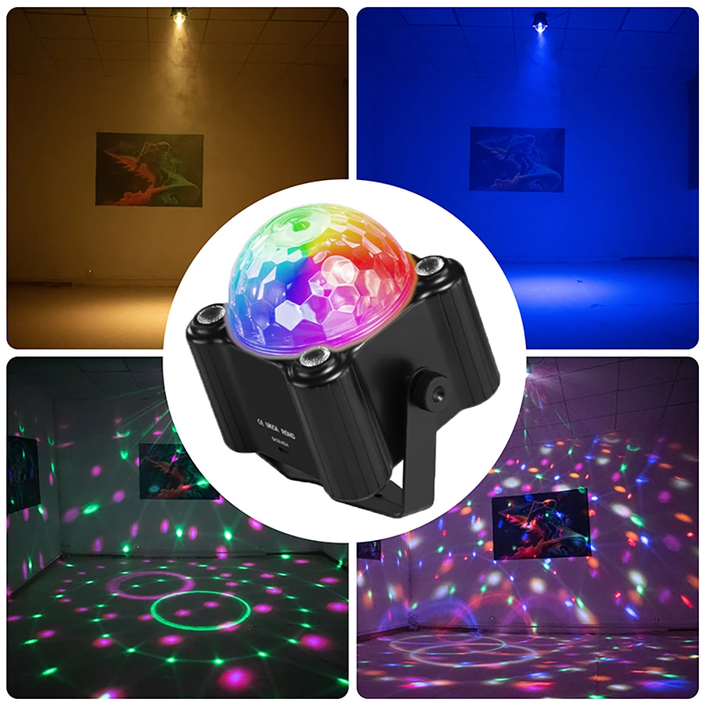 LED disco ball light UV party stage light DJ bar wedding atmosphere light Halloween Christmas remote control decorative lights