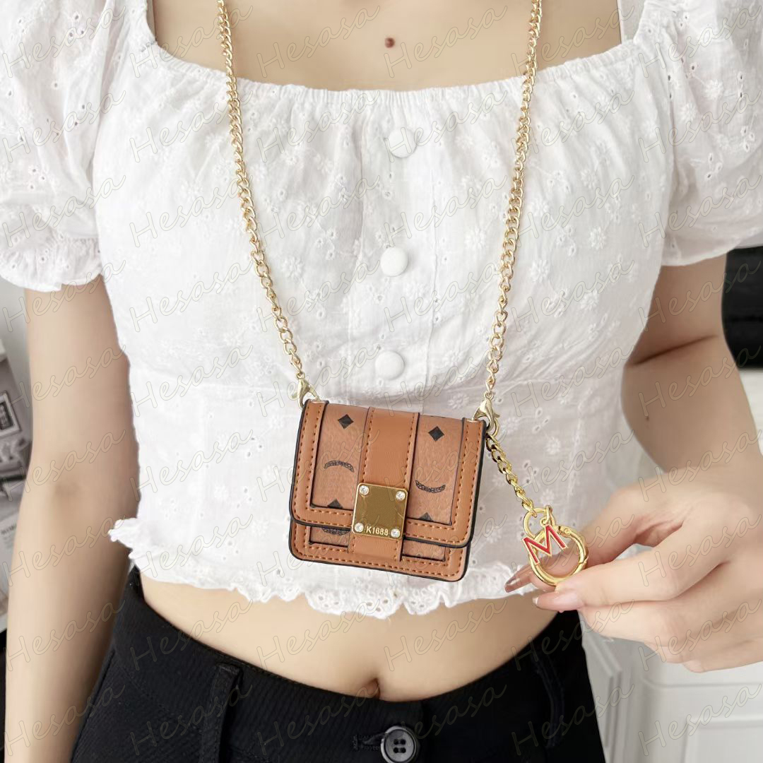 Designer Letter Earphone Protector Case For Airpods 1 2 3 Pro Fashion Leather Anti-shock Scratch Proof Portable Clasp Cover Luxury Print Holder Purse