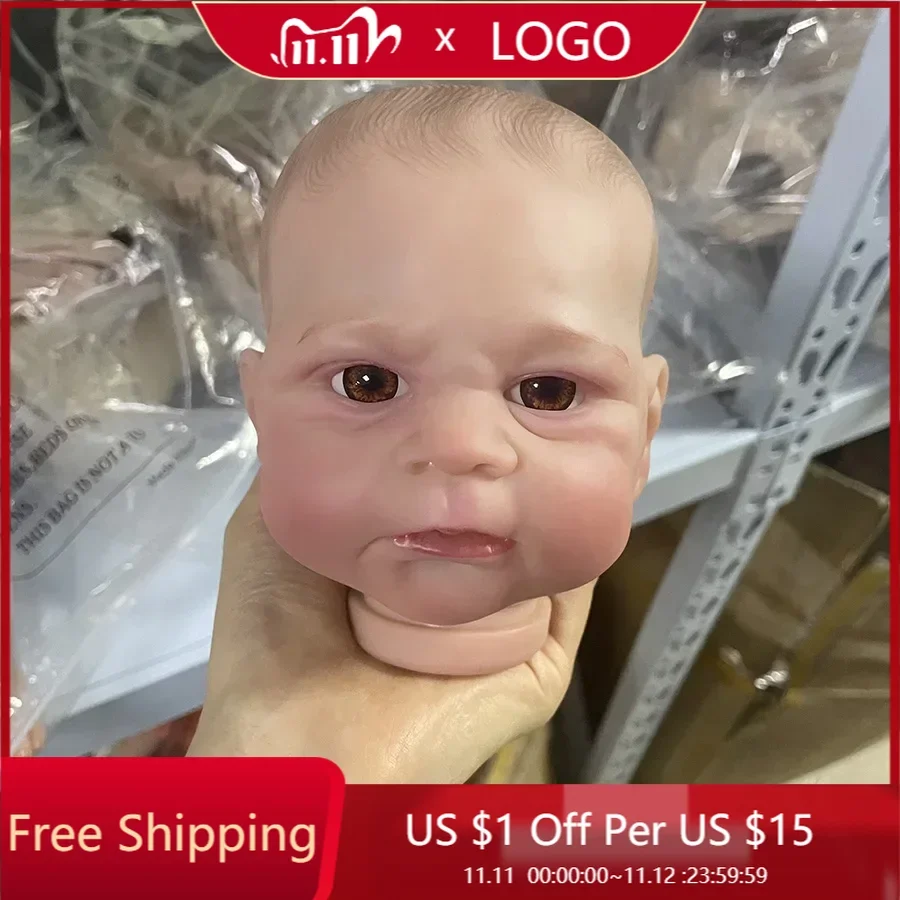 19inch Reborn Doll Kit Elijah Lifelike Soft Touch DIY Painted Doll Parts Cute Birthday Christmas Gifts Reborn Doll Toy