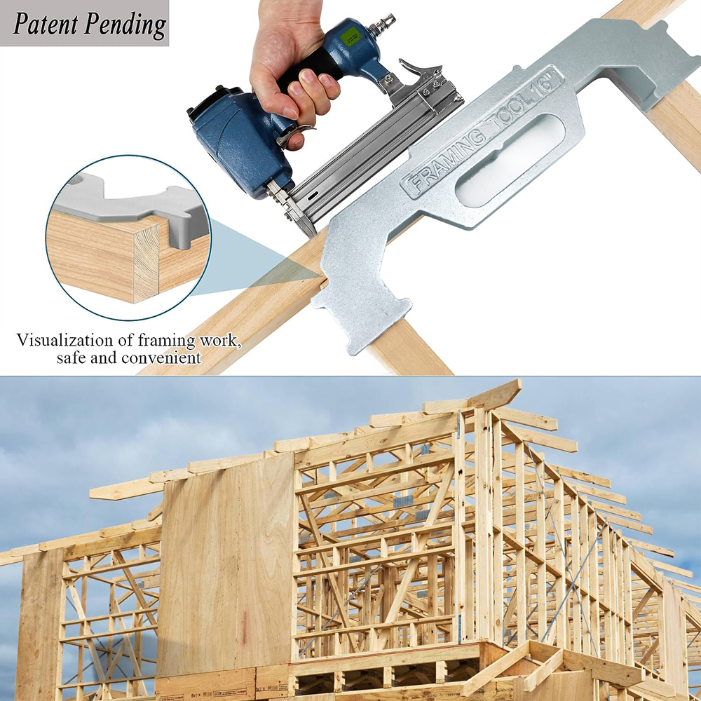 Center Stud Layout 12-24 Inch Wall Accurate Measurement Framing Spacing Positioning Jig 2025 Cast Aluminum Wall Stud new Framing Tool