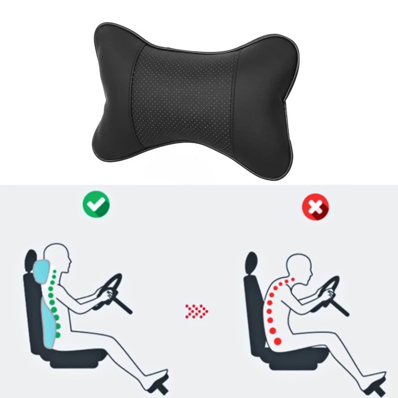 Car Seats Neck Pillow Auto Head Neck Rest Cushions Breathable Relax Neck Support Cervical Headrest Comfortable Soft Car Pillows