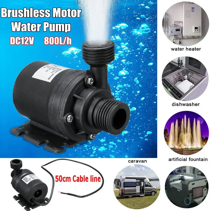 500W 800L/H WaterPump With 100W Solar Panel Ultra-quiet Submersible Water Pump Motory Fish Pond Garden Fountain Decoration