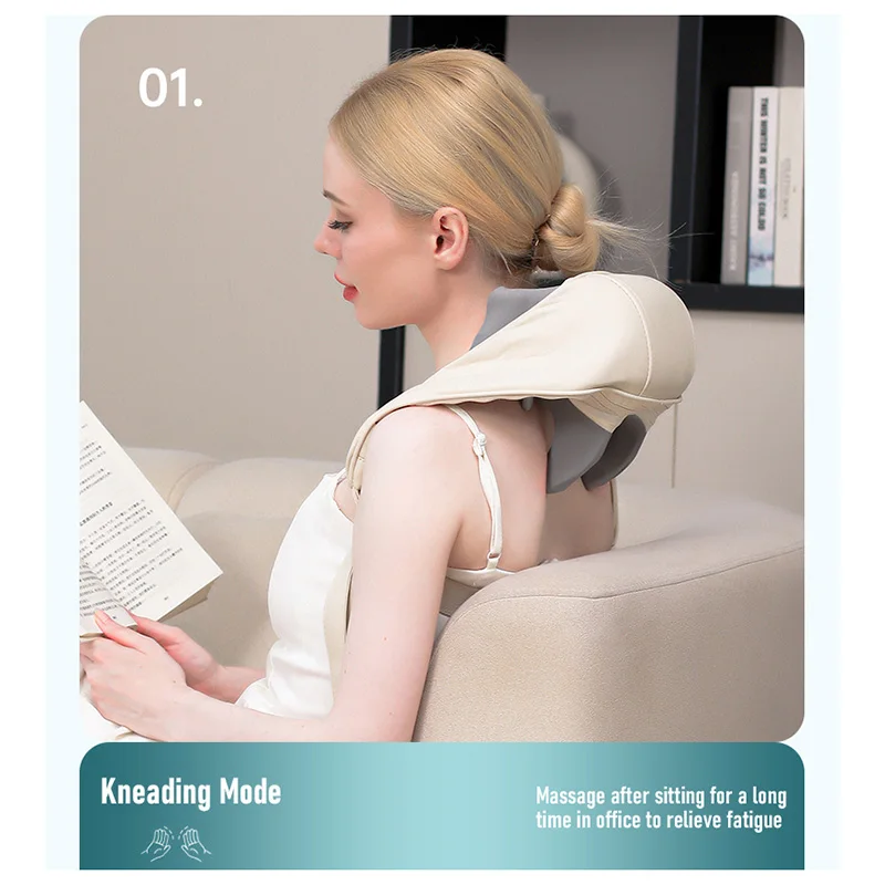 Shiatsu Massage 5D Kneading Shawl Chiropractic Back Massager Neck Shoulder Relax Pain Relief Heating Neck Massageador Massagem