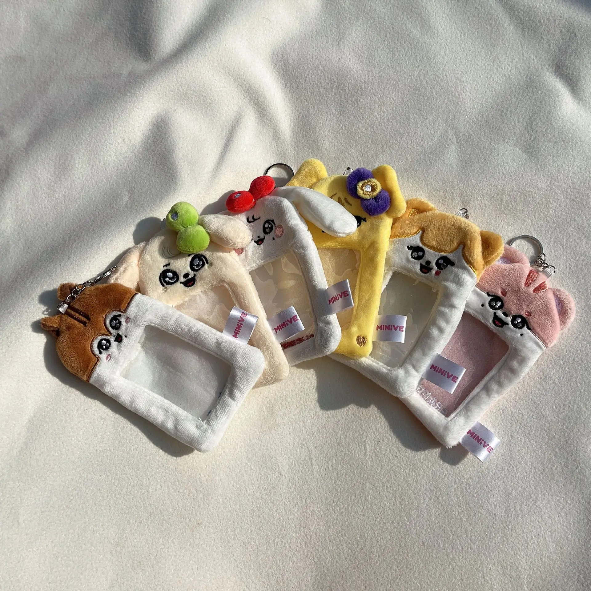 Kpop ive MINIVE POP-UP Photo Cards holder with Keyring Plush ID Sleeve IVE lomo cards card sleeves