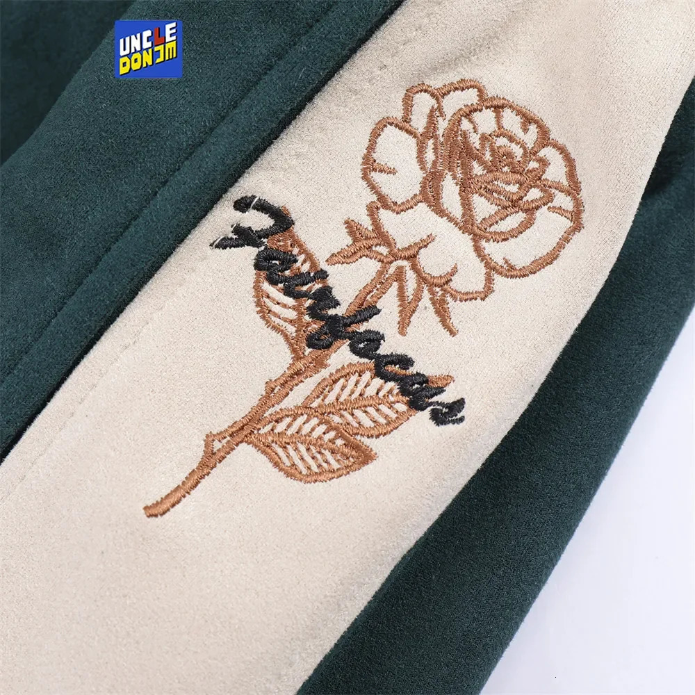 Clearance Sale Side Flower Embroidery Sweat Pants Streetwear Joggers Men Vintage Track Pants Men 240517