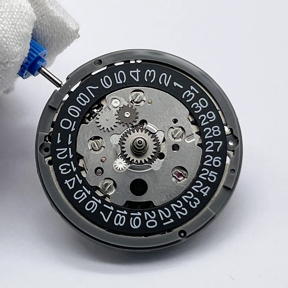 Genuine Japan GMT NH34 Movement Black White Disc Crown at 3.0/3.8 O'clock Mod NH34A with Dial Washer Spare Stem Parts Original
