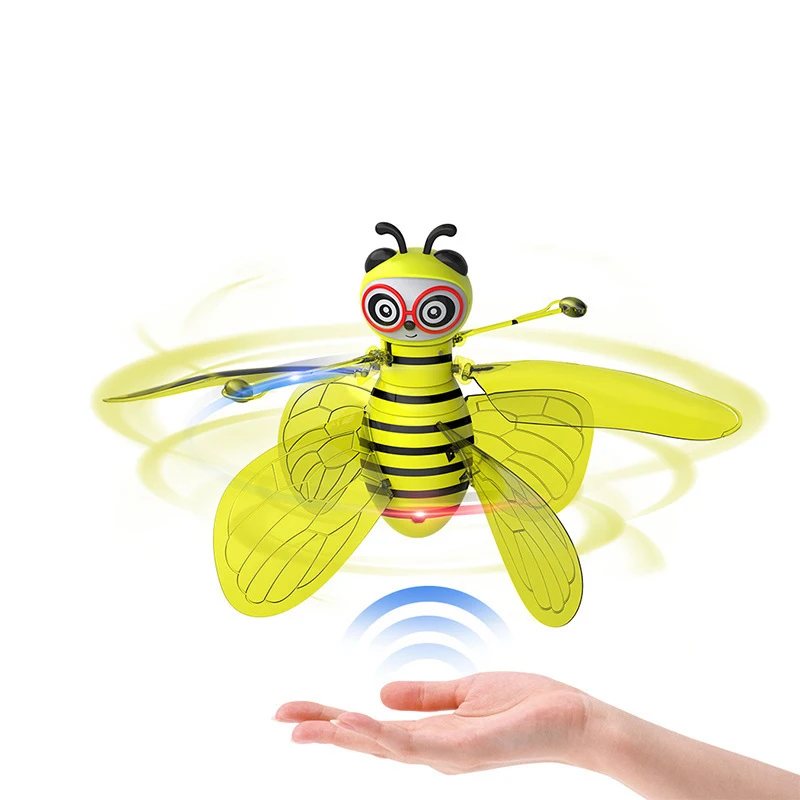 Little Bee Aircraft Gesture Sensing Vehicle Flying Helicopter Lights Children's Toys Birthday Gift Christmas