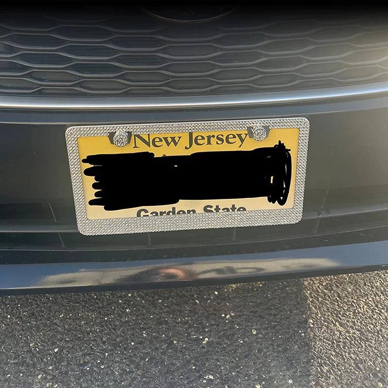 Hot US Model License Plate Frame Bling Crystal Women License Plate Frame License Cover Holder Rhinestone Car License Frame