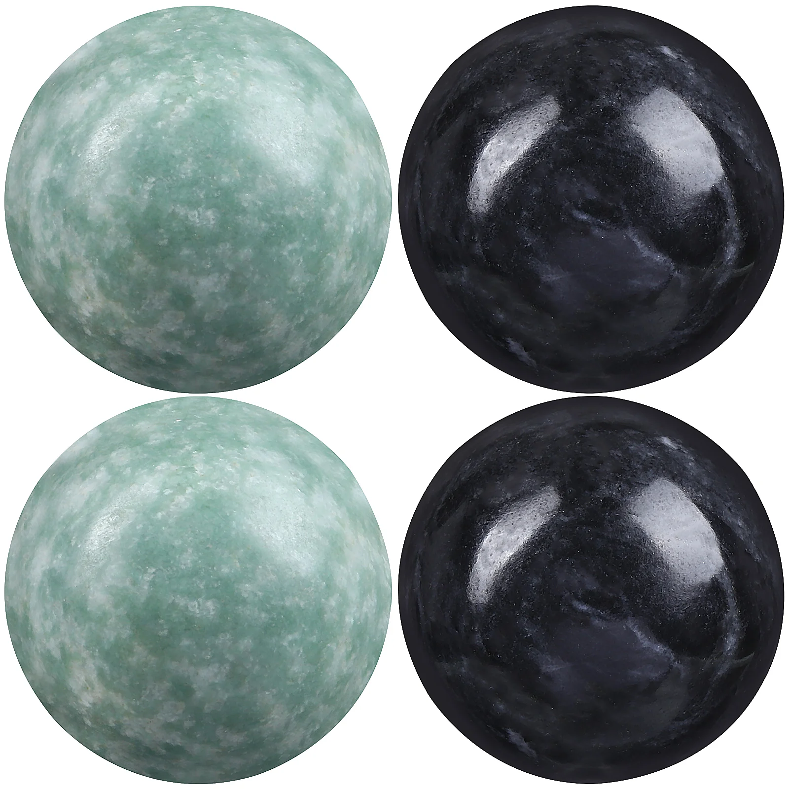 2 Sets Marble Pattern Balls Exercise Balls Hand Massage Balls Hand Massager Baoding