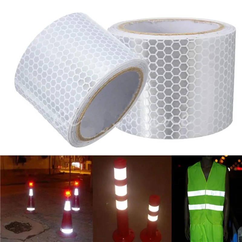 3M/1M Car Reflective Tape Auto Safety Warning Sticker Reflector Protective Tape Strip Film for Trucks Auto Motorcycle Stickers