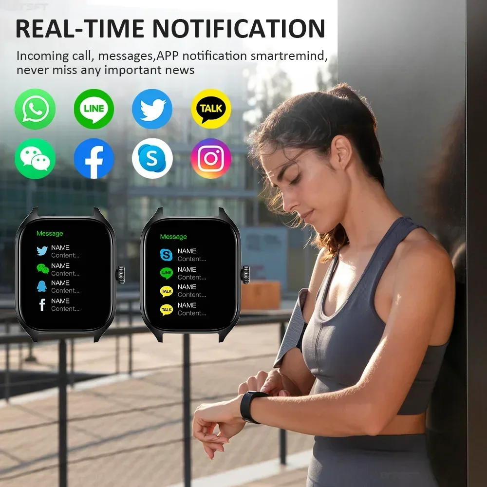 2024 Smart Watch Bluetooth Call Music Multiple Sports Mode Message Reminder Game Smartwatch For Men Women Android iOS Phones