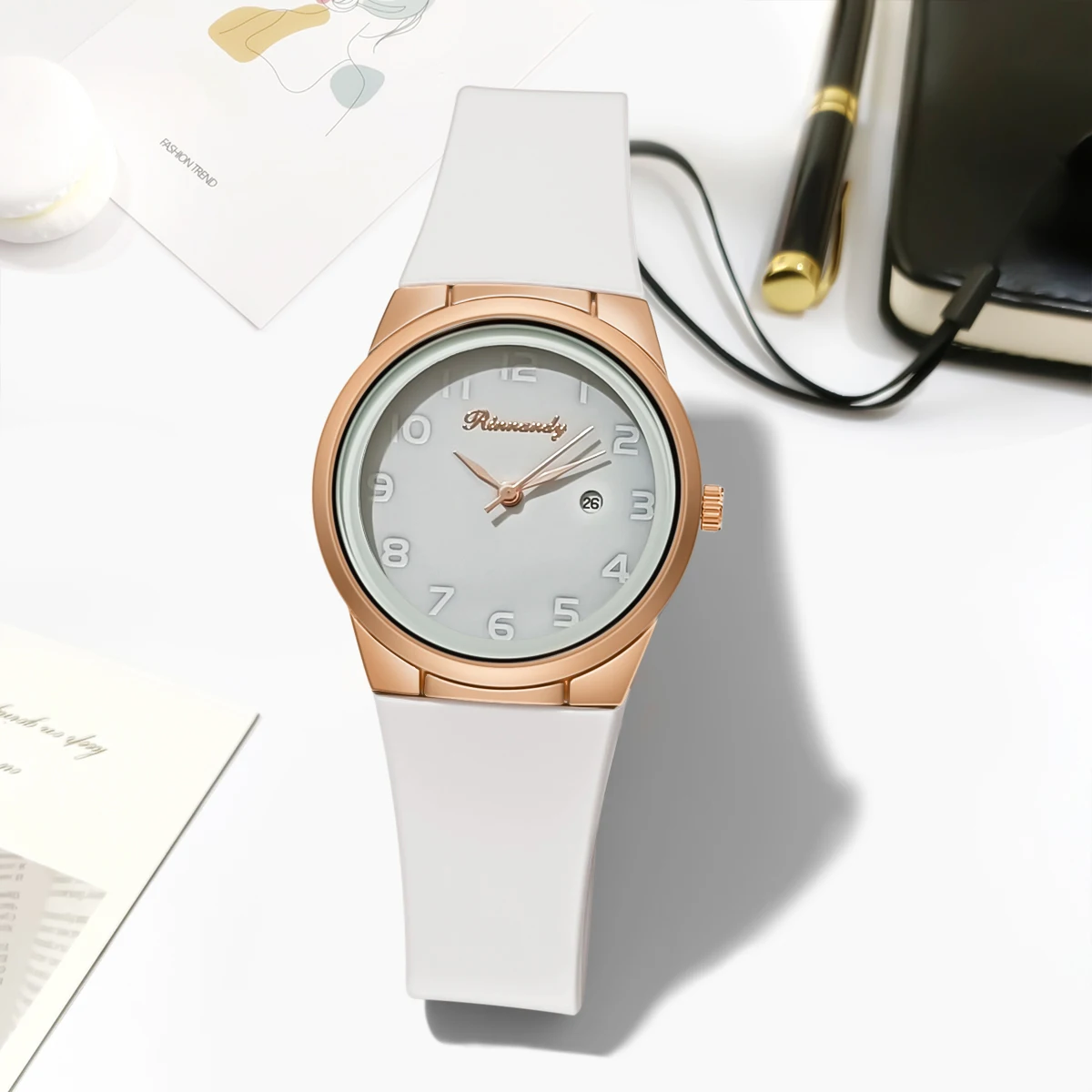 Women's Watches Brand Luxury Ladies Watch Calendar Silicone Strap Quartz Wristwatches Womens Clock Gift relojes de mujer