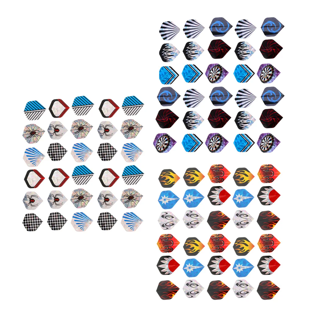 30 Pcs Premium Durable Dart Flights Standard Shape Fletches Extra Strong Replacement Accessories for Steel / Soft Tip Darts