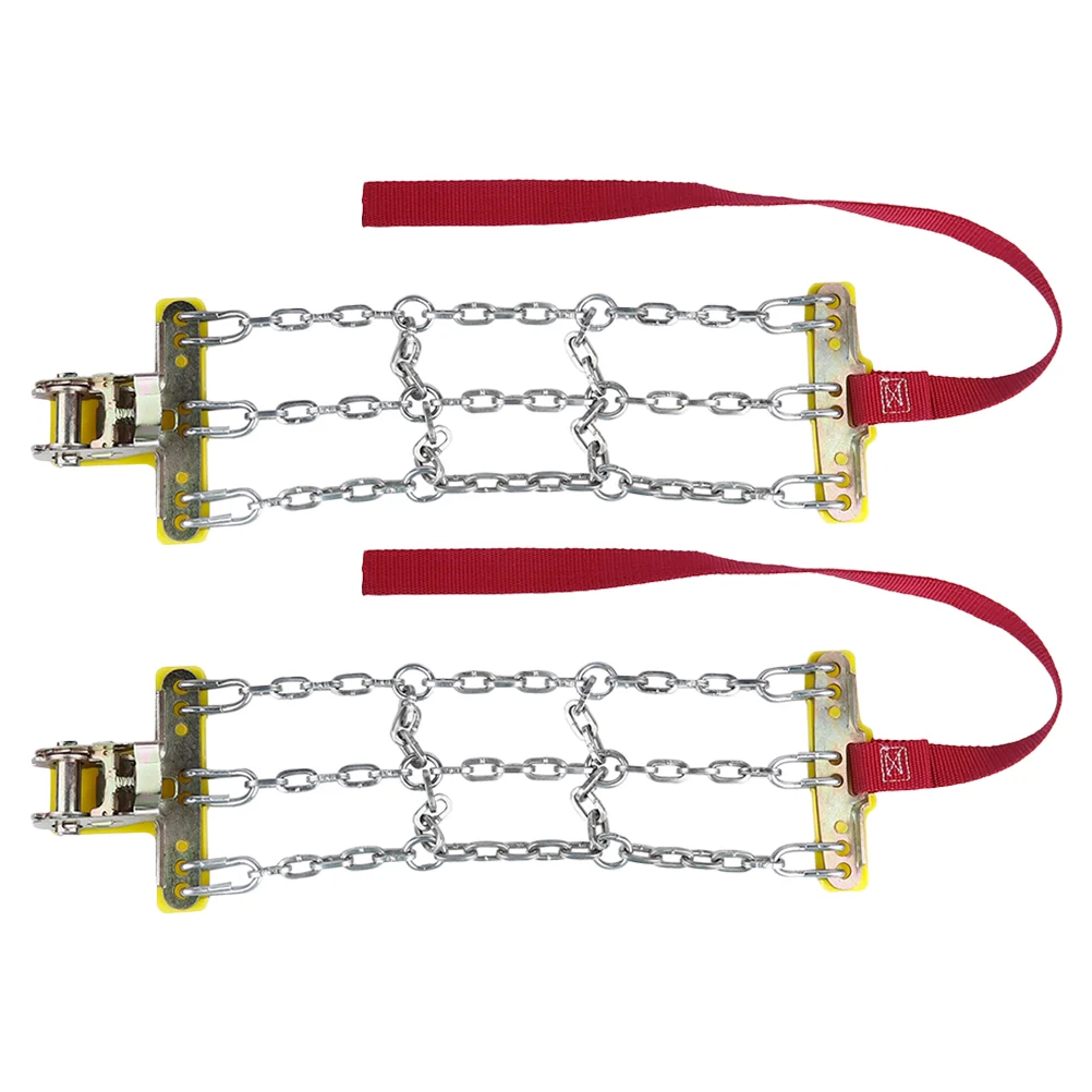 2pcs Car Tyre Snow Chains Snow Roadway Safety Anti-skid Chains Safety Tire Chain