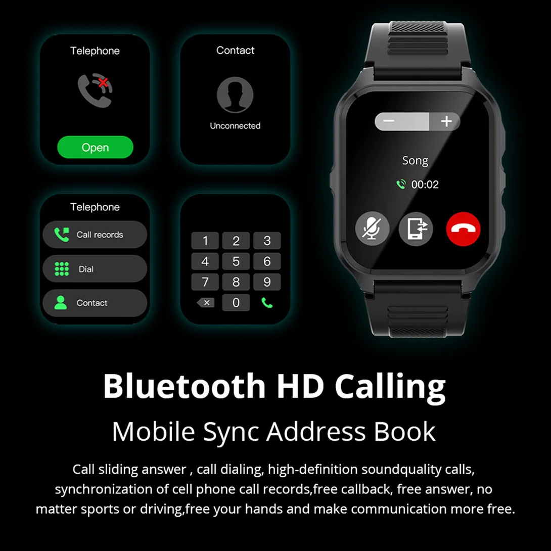 COLMI P73 Military Outdoor 1.9" Smart Watch Men Bluetooth Call 100+ Sport modes Smartwatch IP68 Waterproof For Android iOS Phone