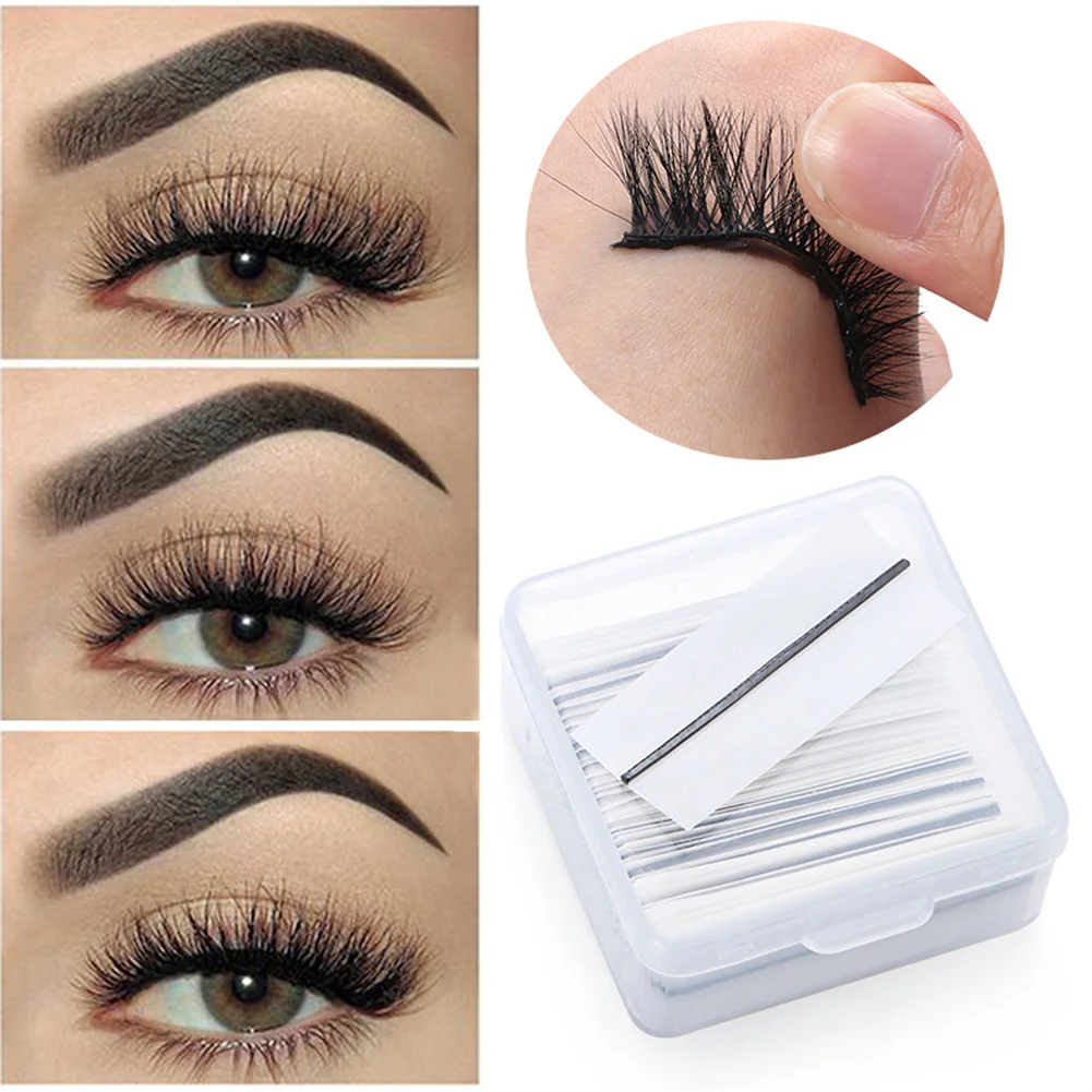Self Adhesive False Eyelashes Hypoallergenic Reusable Strips Long Lasting Easy To Stick Natural Portable 5