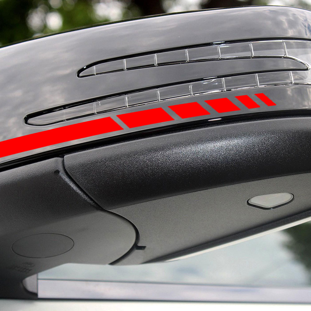 DSYCAR 1Pair Car Rear View Mirror Sticker Reflective Decal Vinyl Sticker Stripe Sticker for A C E Class W204 W212 W117 W176