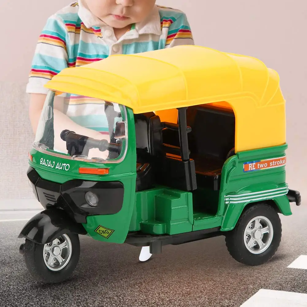 Tricycle Model Alloy with Sound and Light Pull Back Car Model Toy Motorcycle Model Toys Car Gifts for Kids for Colletion