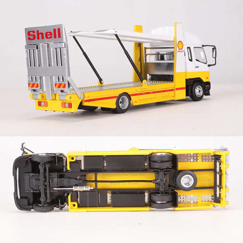 GCD 1:64 LBWK Mitsubishi LB-TRUCKS Double-Decker Trailer Fuso Super Great Alloy Model Car