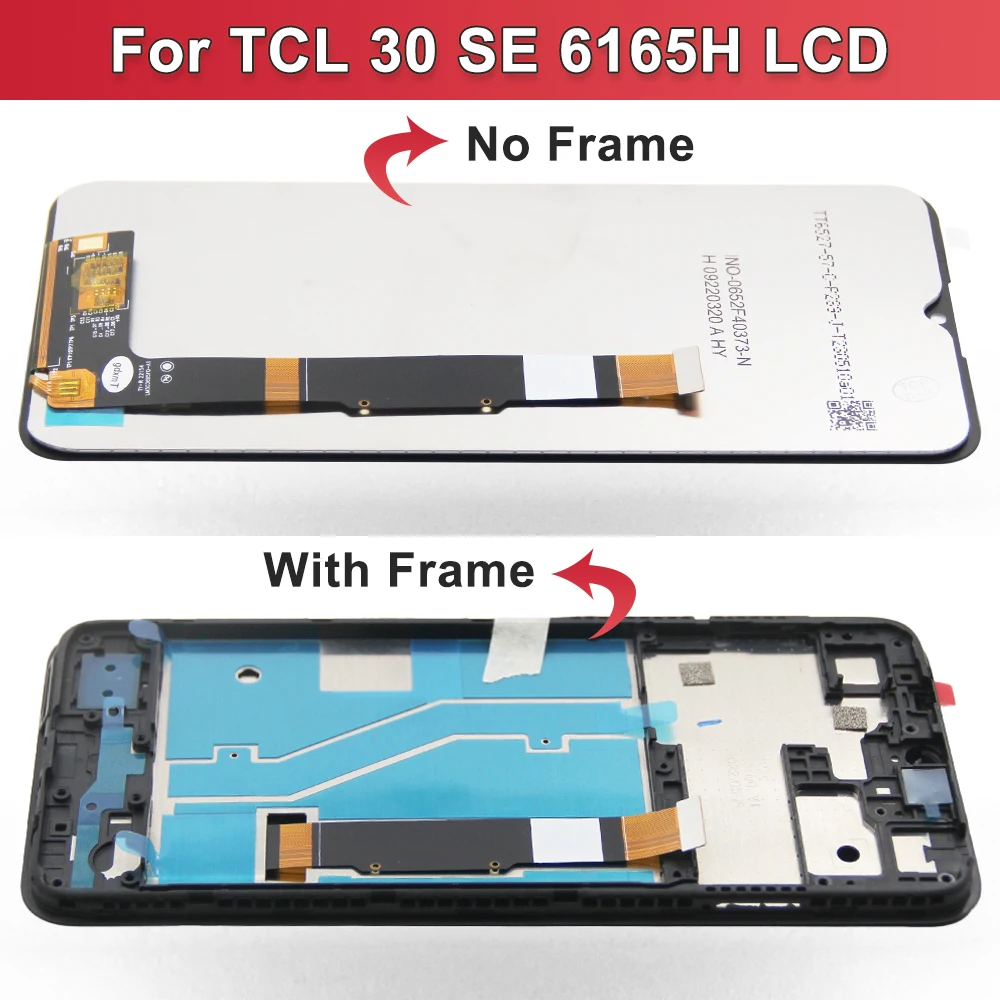 100% TEST For TCL 30 SE LCD Touch Display Screen Digitizer With Frame Assembly Replacement For TCL 30SE 6165H, 6156H1 Display