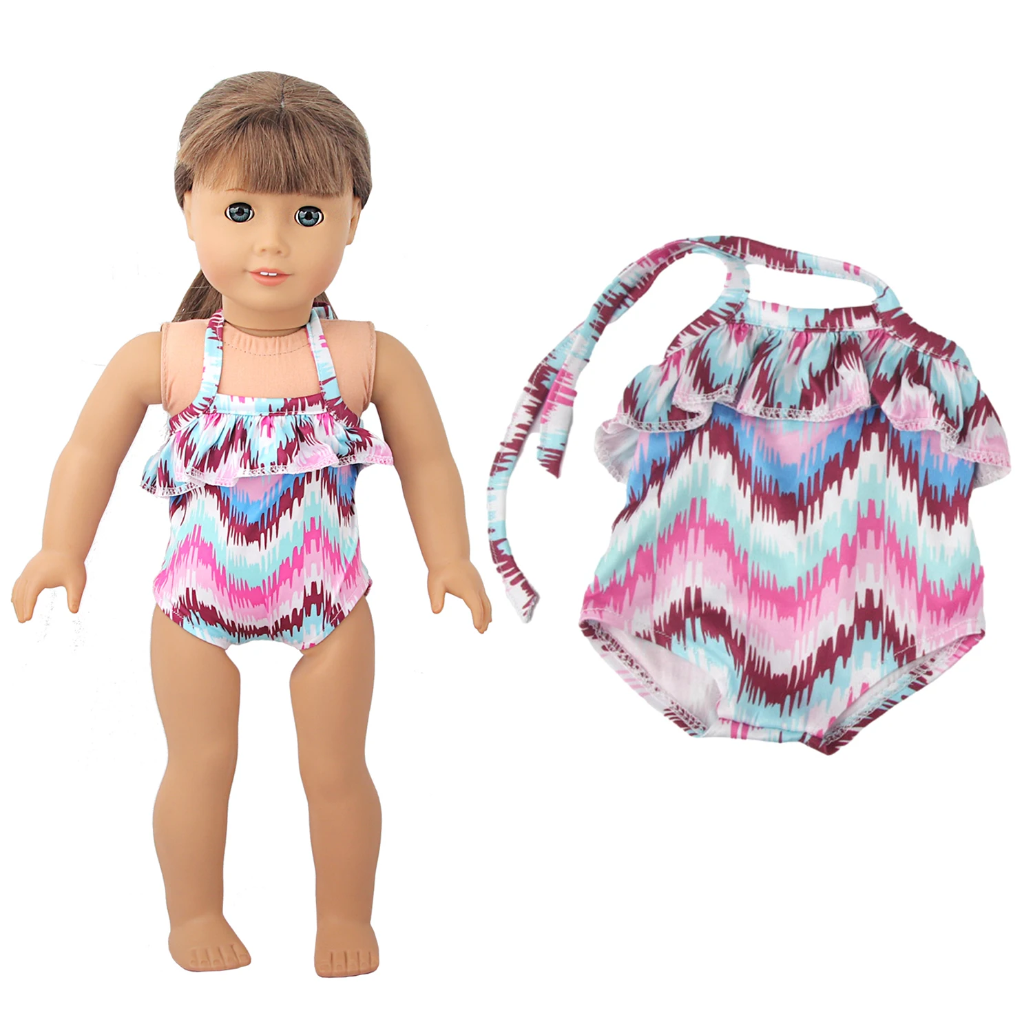 Cm Baby New born Doll Clothes Swimsuit Flowers Rainbow Animal Swinsuit Accessories For Inch American OG Girl Dolls Toy 5