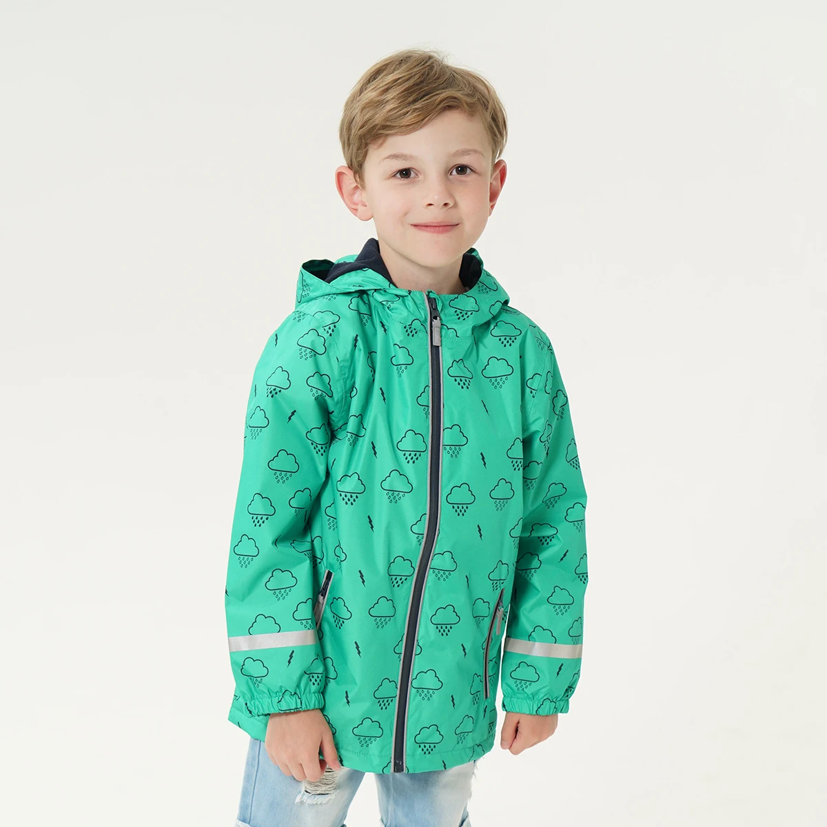 HONEYKING Boy's Jacket Children Spring&Autumn Outerwear Toddler Outfits Kids Hooded Waterproof Jacket Rain Coats Kids Clothes