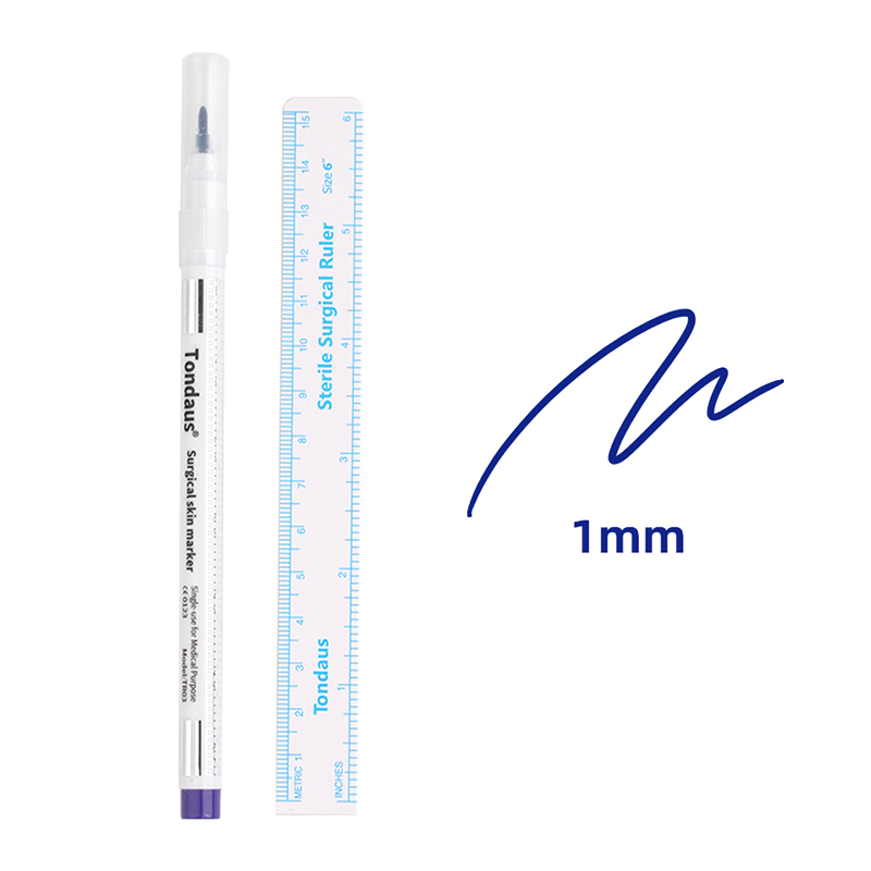 1Pcs Surgical Skin Marker Pen Ear Nose Piercing Facial Beauty Eyebrows Tatoo Eyelash Grafting Makeup Tool Waterproof Blue White