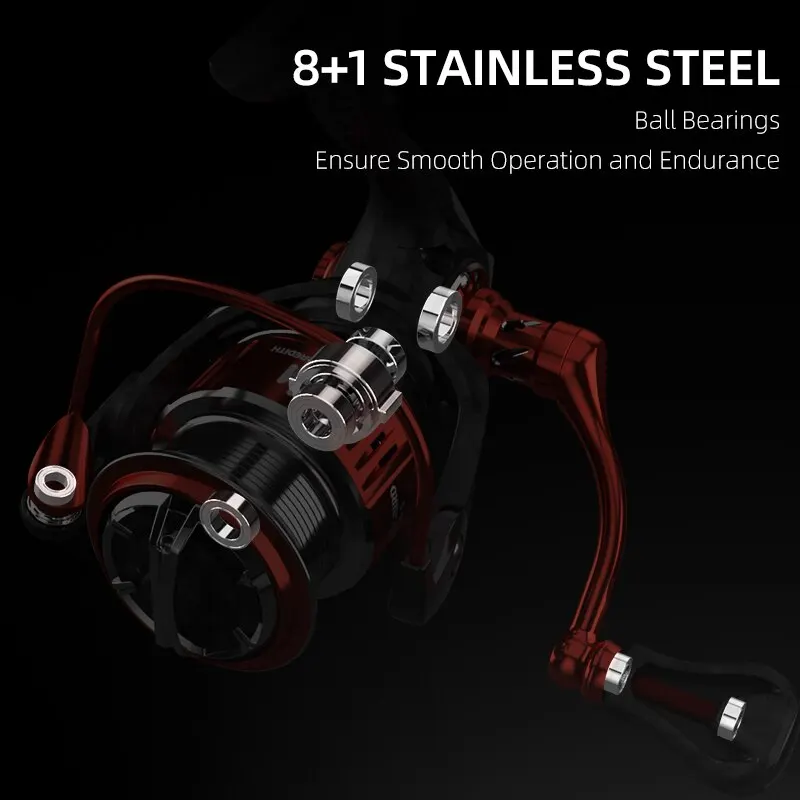 MEREDITH ZE Series Spin Finesse System Spinning Reel 5KG Max Drag 8BB+1RB 5.2:1 Gear Ratio 160g Weight Fishing Reel