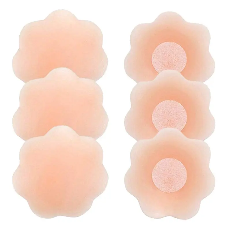 1 Pair Adhesive Silicone Nipple Cover Women Reusable Breast Petals Lift Nipple Cover Petal Adhesive Breast Stickers Chest Covers