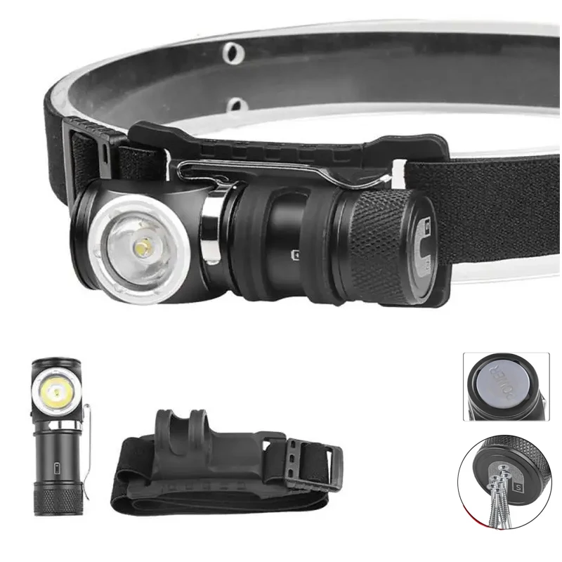 Rechargeable LED Headlamp 1200lm Headlight Reverse Charge Magnetic Tail Work Camp Light Car Garage Mechanic Lamp Flashlight