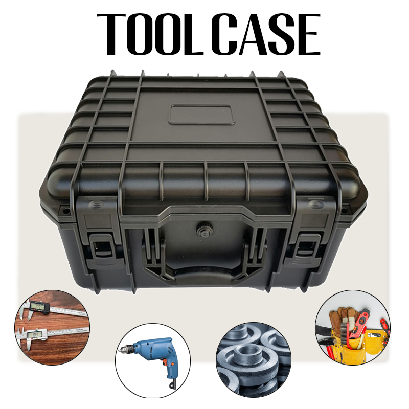 Sealed Tool Box Waterproof Hard Case Large Toolbox with Sponge Portable Storage Box ABS Plastic Instrument Tool Case Organizer