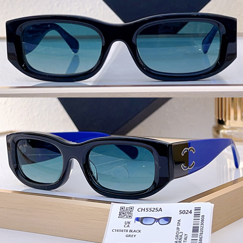 Designer sunglasses Double color mirror legs Square full frame Women Man sunglasses CH5525 Street fashion Radiation Protection Anti-UV400 Sun Glasses