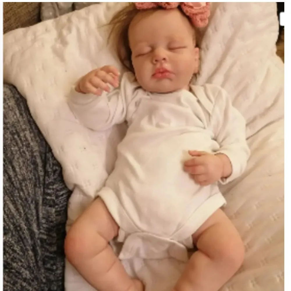 20 Inches Reborn Baby Doll Kit Loulou Unpainted Unfinished Parts DIY Blank bebes reborn silicona Vinyl Doll Kit