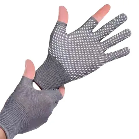 Gloves Women s Summer Sunscreen Dot Anti Slip Riding Outdoor Men Leakage Two Fingers Thin 5