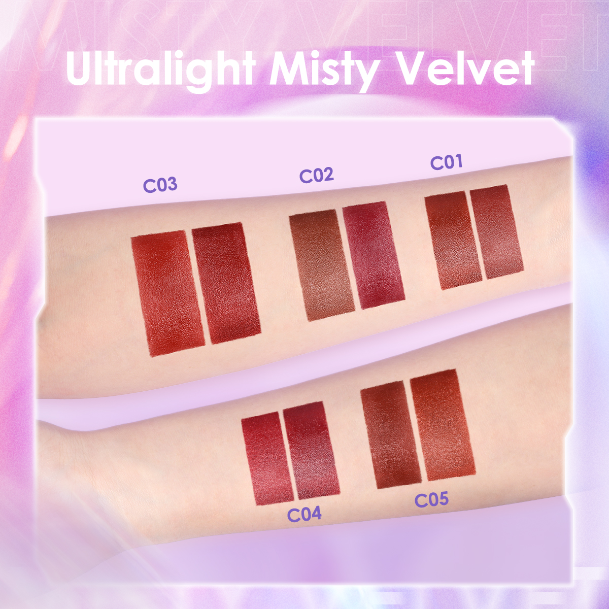 FOCALLURE Dual Head Ultralight Misty Velvet Lipgloss Non-sticky Anti-transfer Waterproof Liquid Lipstick Liptint Makeup Cosmetic