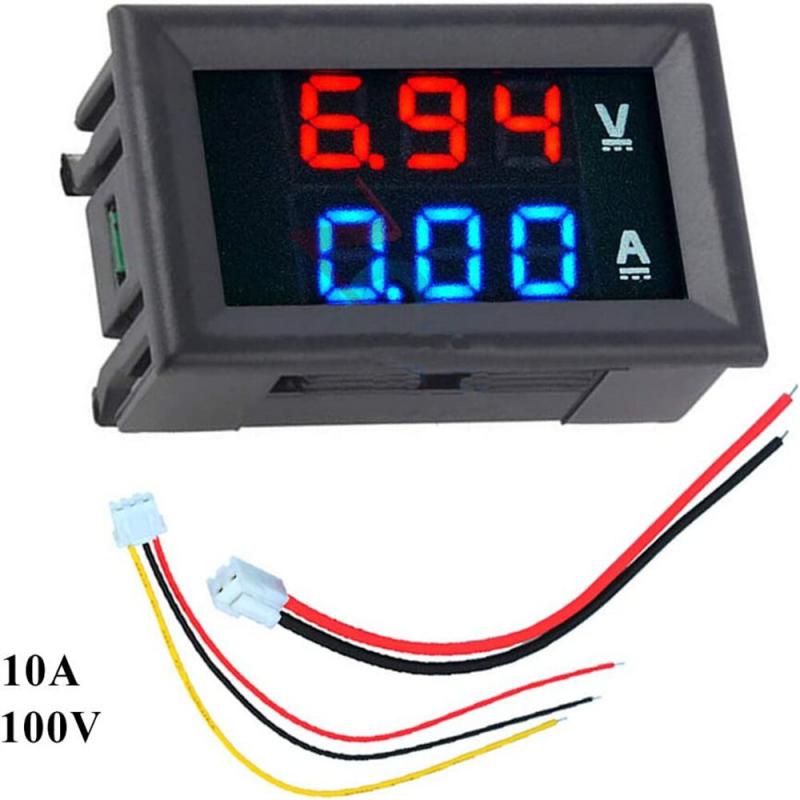 DC 100V10A LED Digital Voltmeter Ammeter Car Motocycle Current Meter Volt Detector Tester Monitor Panel Volt Meter Gauge