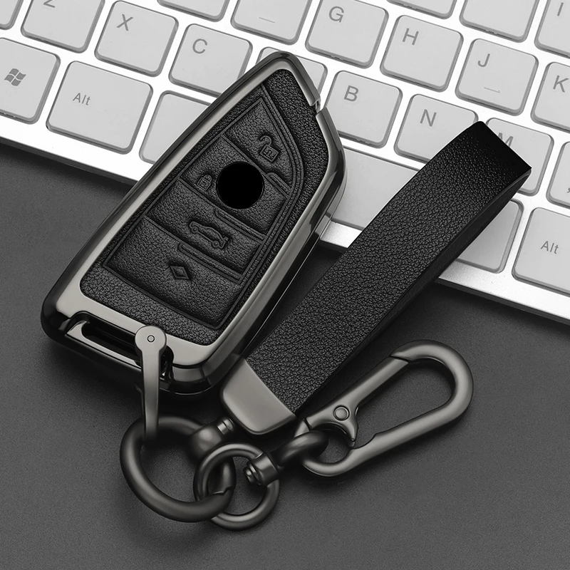Alloy Style Car Key Case Cover Shell For BMW X1 X3 X4 X5 X6 F15 F16 F48 G30 G38 525 540 740 1 2 5 7 Series Key Protector Case