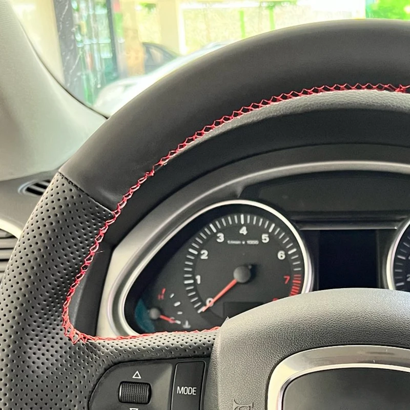 Anti-Slip Artificial Leather Car Steering Wheel Braid Cover For Audi A3 (8P) Sportback A4 (B8) Avant A5 (8T) A8 (D3) A6 (C6)