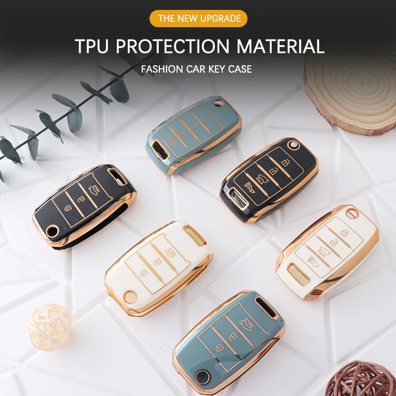 New TPU Car Key Case Cover for KIA RIO 3 K2 K3 K4 K5 Sportege Picanto Optima Soul Ceed Sorento Forte Stinger Cerato Accessories