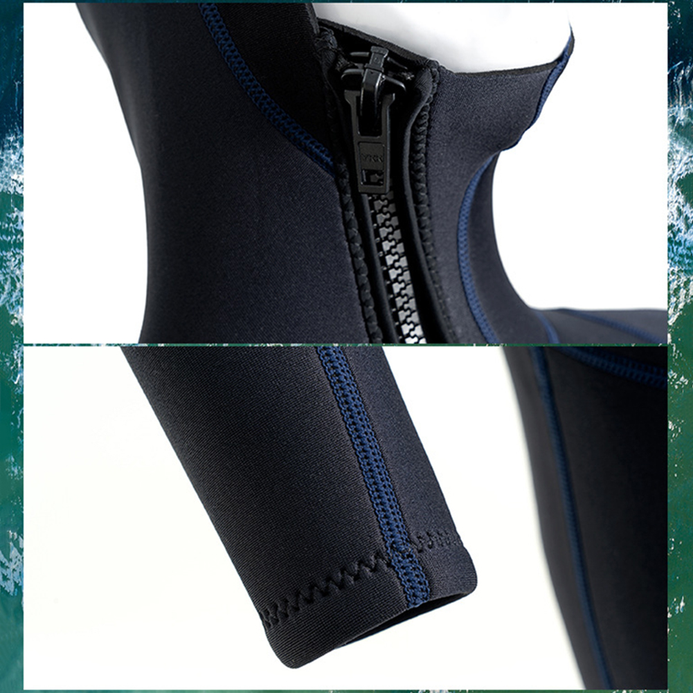 Neoprene Diving Skin Clothes Hooded Unisex Snorkeling Surfing Swimsuit Warm with Zipper Elastic Anti-scratch Outdoor Accessories