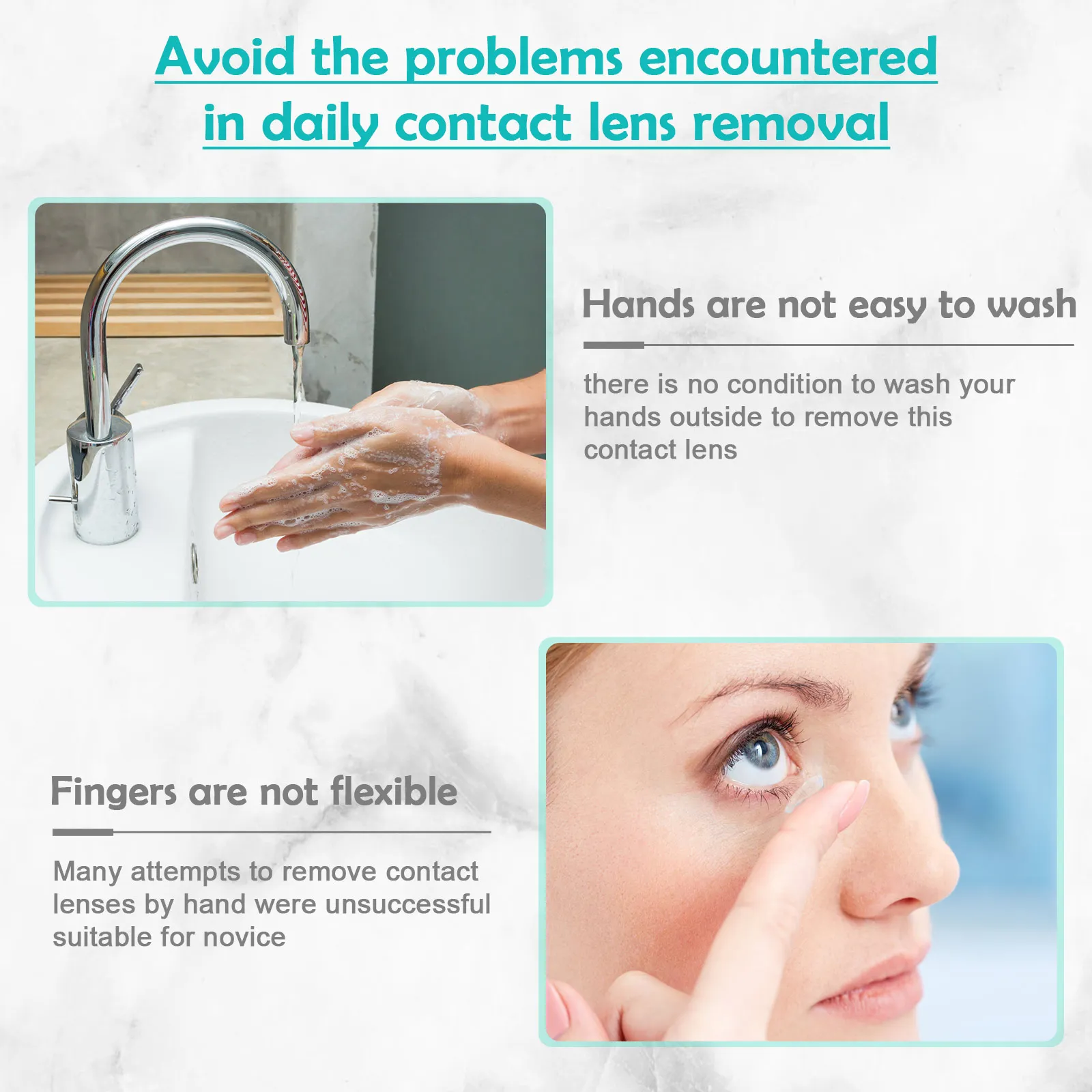 Contact Lenses Inserter Lightweight Portable Remover Tool Non slip Cover 5