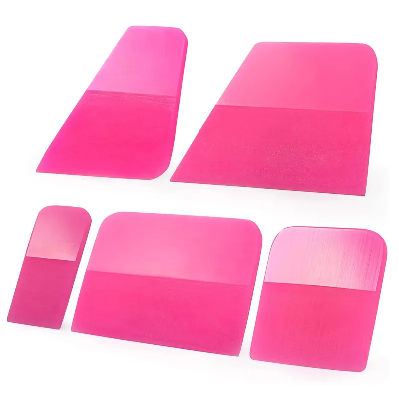 Car PPF Squeegee Kit 5 in 1 Anti-Scratch TPU Rubber Squeegee for Vinyl Wrap Tint Squeegee Water Blade Scraper Window Tint Tools