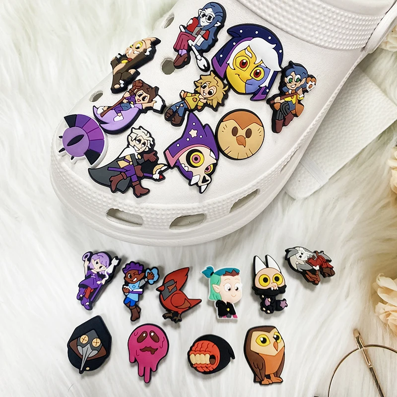 1pcs Anime The Owl House Series Croc Charms Designer for Shoe Charms Croc Accessories for Classic Clog Kids Gift Hot Sale