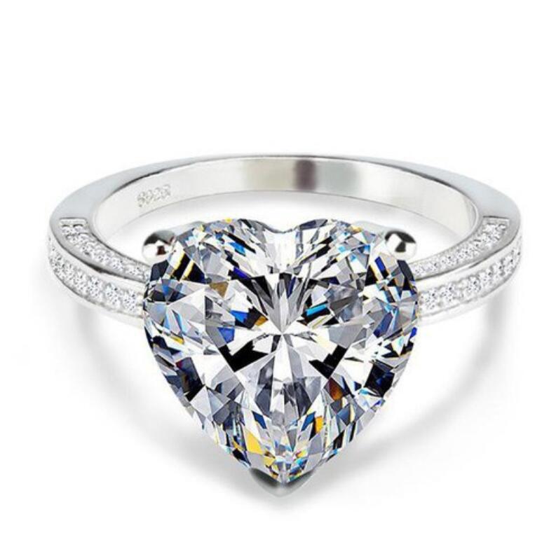 Designer 2025 Top Sell Drop Ship Wedd Rs Luxury Jewelry Stunn 925 Sterl Silver Fill Heart Shape Pink Topaz CZ Diamond Gemstones Party Women Engagement