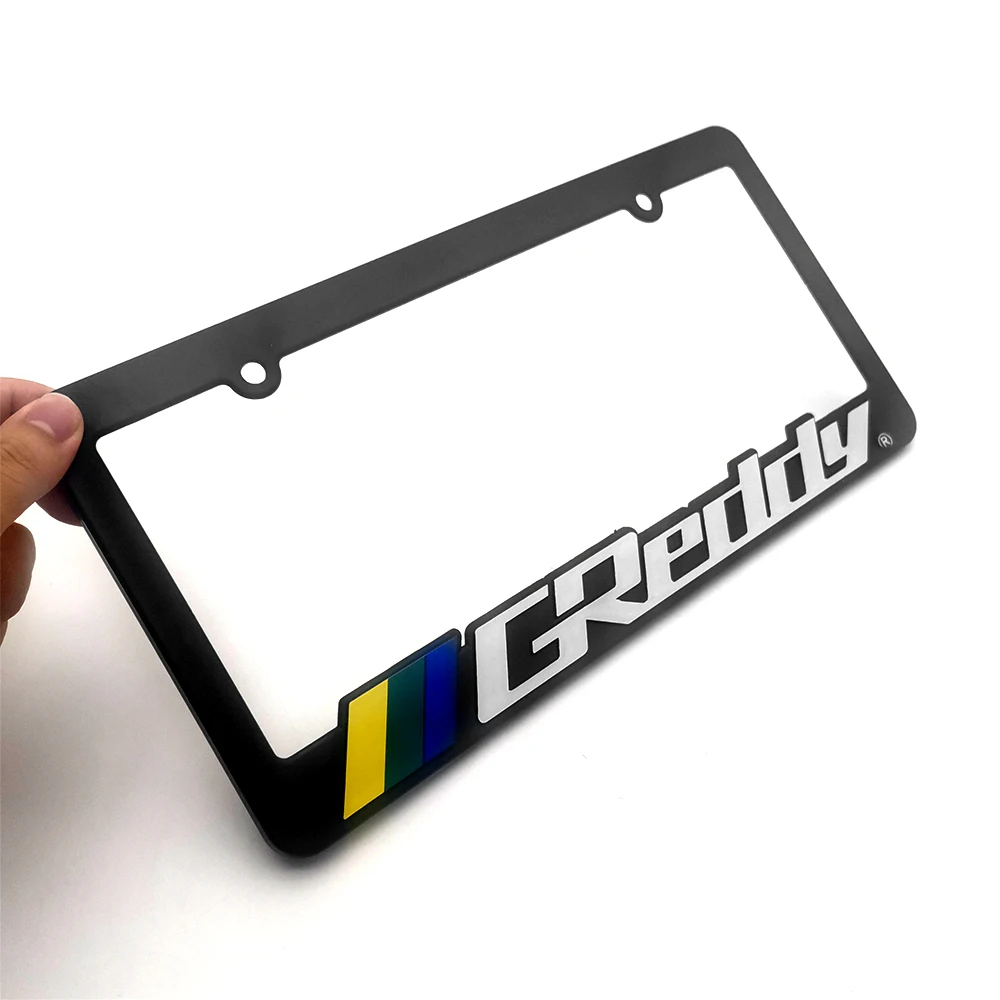 Newest 2PCS JDM Style Initial D Car License Plate Frame Car Styling Racing For Toyota Honda Mitsubishi Nissan Auto Accessories