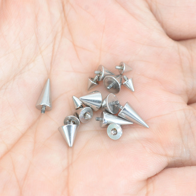 5Pcs/lot G23 Titanium Screw Spike Piercing Ball Accessories For Lip Nipple Belly Tongue Eyebrow Ear Rings Piercing Body Jewelry