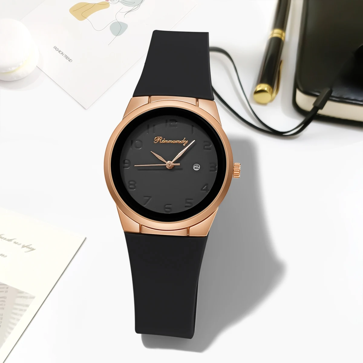 Women's Watches Brand Luxury Ladies Watch Calendar Silicone Strap Quartz Wristwatches Womens Clock Gift relojes de mujer