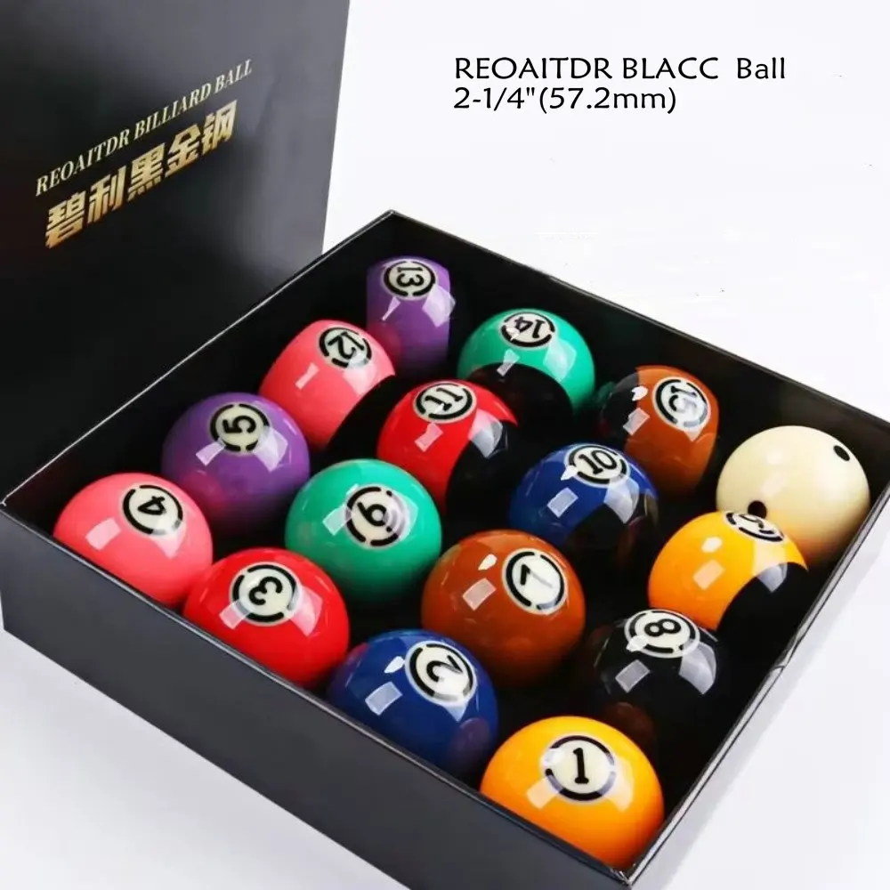REOAITDR TV-Pro Black Kingkong Blacc Billiard Pool Ball Set 2-1/4" (57.2mm)