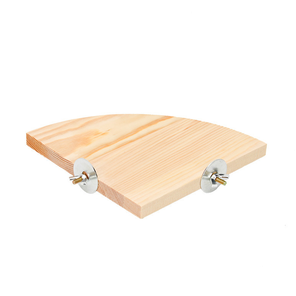 Parrot Bird Wood Perch Stand Platform Rectangle Fan-shaped Shelf Stand Board For Budgie Parakeet Cockatiel Hamster Gerbil Rat